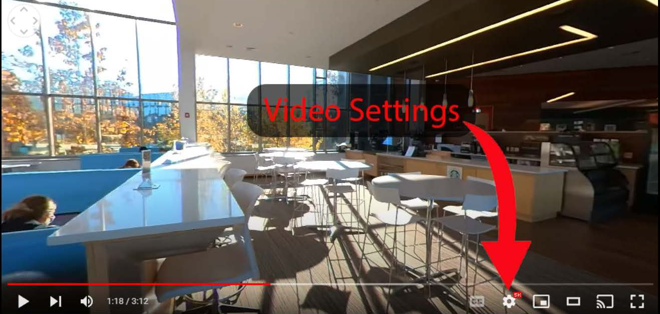 Press the gear icon in the bottom right of the video to access the video settings on your desktop or mobile device.
